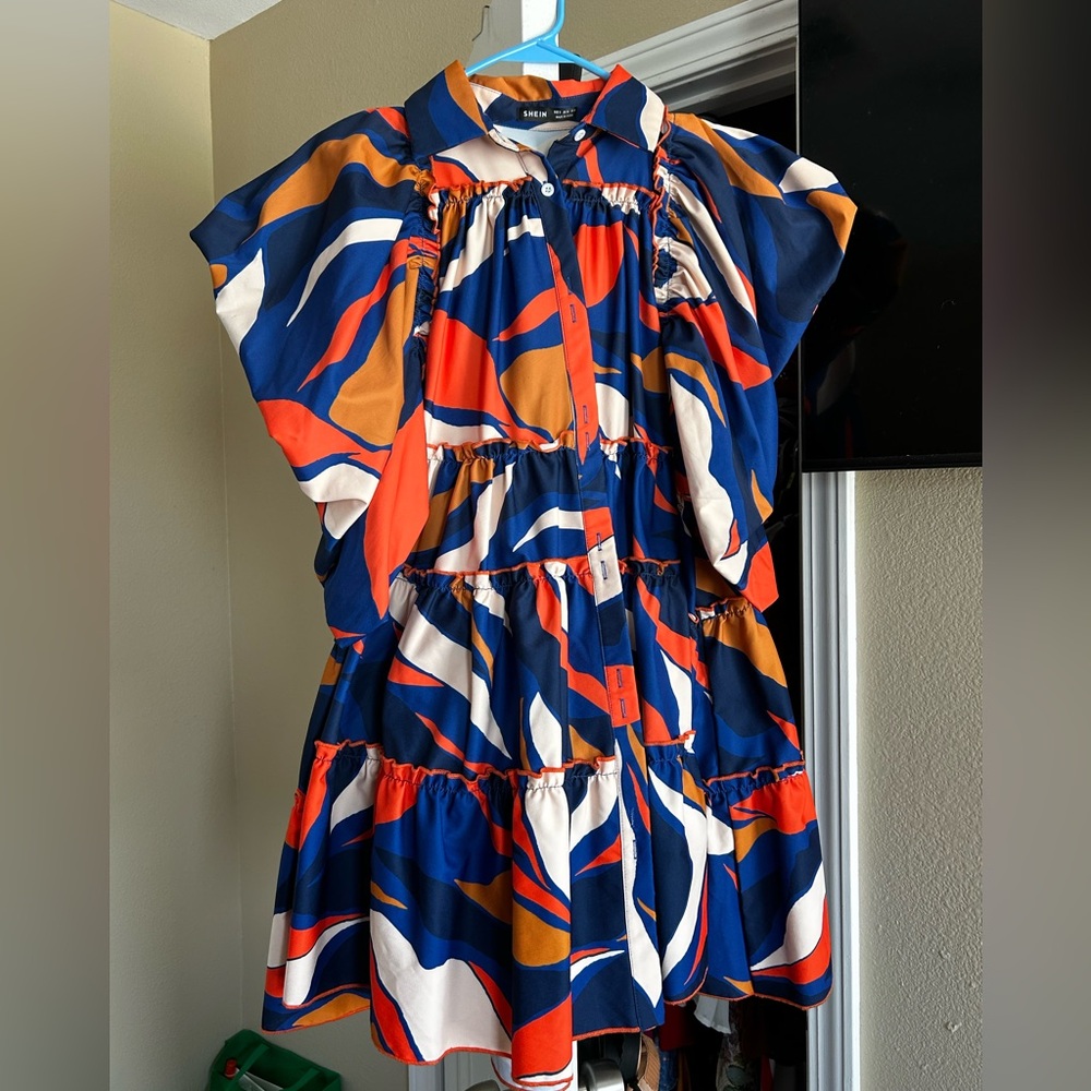 SEE by Chloé Multicolor Abstract Dress